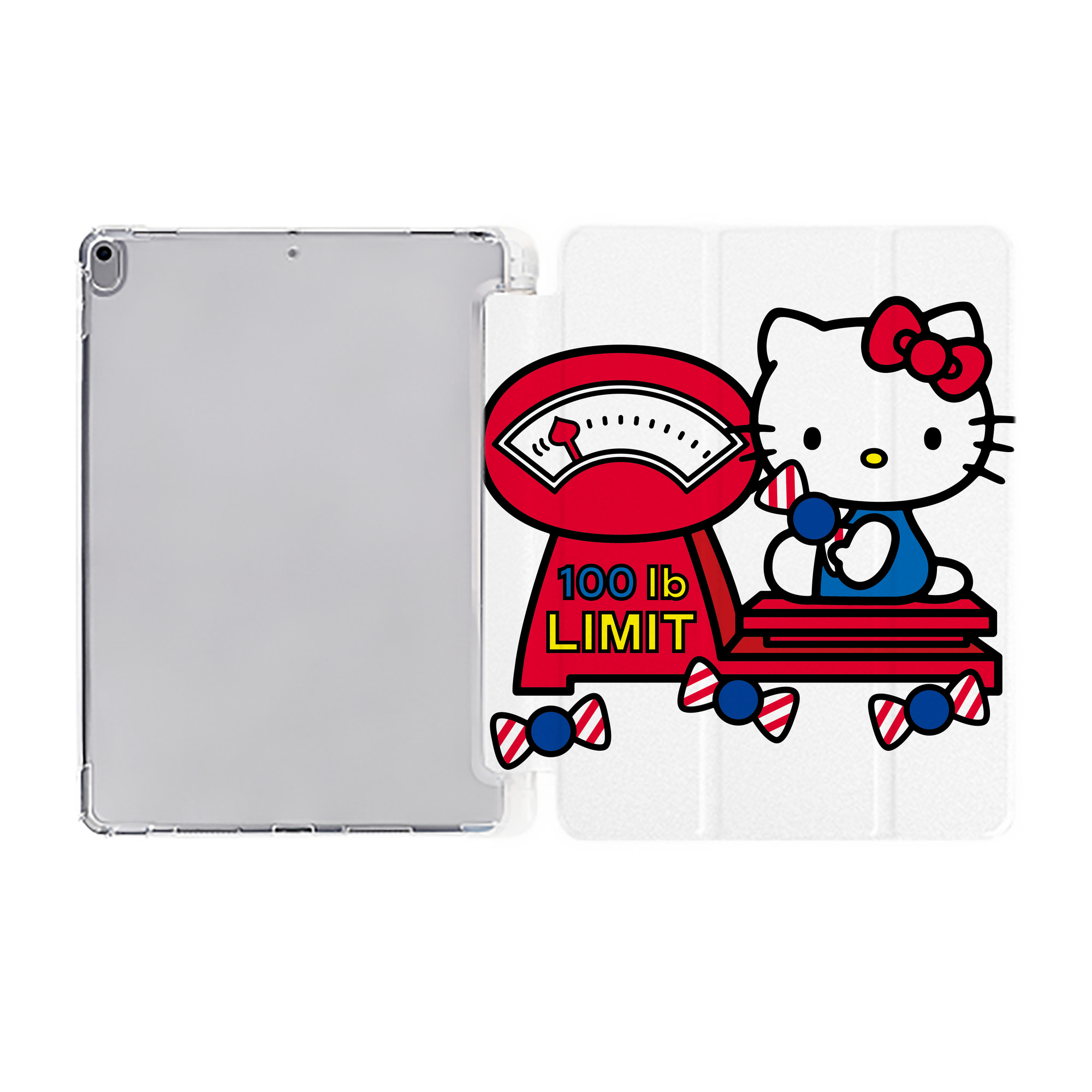 （画像用） Hello Kitty ハローキティ IPad ケース ペン収納付き 三つ折りスタンド PUレザー×シリコン 対応機種9.5/10.5/10.9インチ